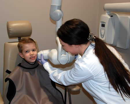 Getting x-rays at Walnut Creek Pediatric Dentistry